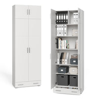 Vicco Scaffale per file Bianco 80 x 182.4 cm con estensione dell'armadio e cassetto