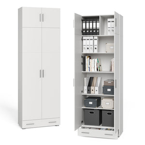 Vicco Scaffale per file Bianco 80 x 182.4 cm con estensione dell'armadio e cassetto