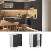 Vicco Mobiletto base cucina Antracite casa di campagna 60 cm , PL Marmo