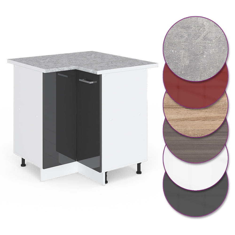Vicco Mobile ad angolo cucina Antracite lucido 75.6 cm , PL Marmo