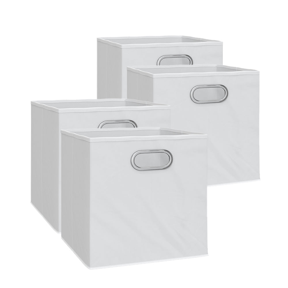Vicco Scatola pieghevole Bianco 30 x 30 cm Set di 4