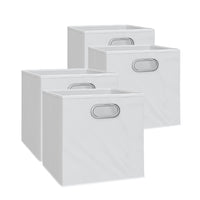 Vicco Scatola pieghevole Bianco 30 x 30 cm Set di 4