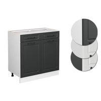 Vicco Mobiletto base per cucina Antracite casa di campagna 80 cm senza piano di lavoro