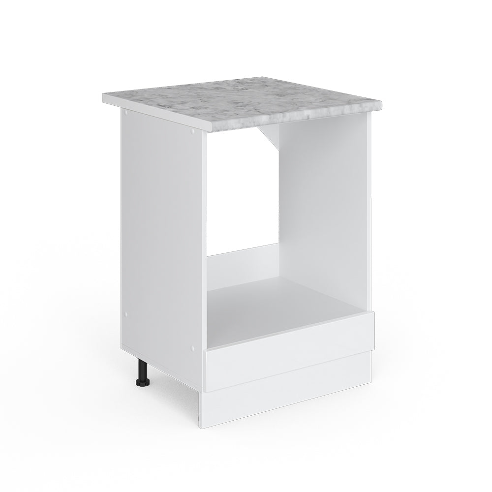 Vicco Base universale Bianco lucido 60 cm con ampia nicchia, con piano di lavoro