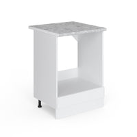 Vicco Base universale Bianco lucido 60 cm con ampia nicchia, con piano di lavoro