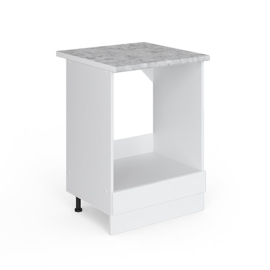 Vicco Base universale Bianco lucido 60 cm con ampia nicchia, con piano di lavoro