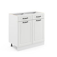 Vicco Mobiletto base per cucina Bianco casa di campagna 80 cm senza piano di lavoro