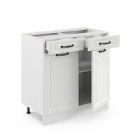 Vicco Mobiletto base per cucina Bianco casa di campagna 80 cm senza piano di lavoro