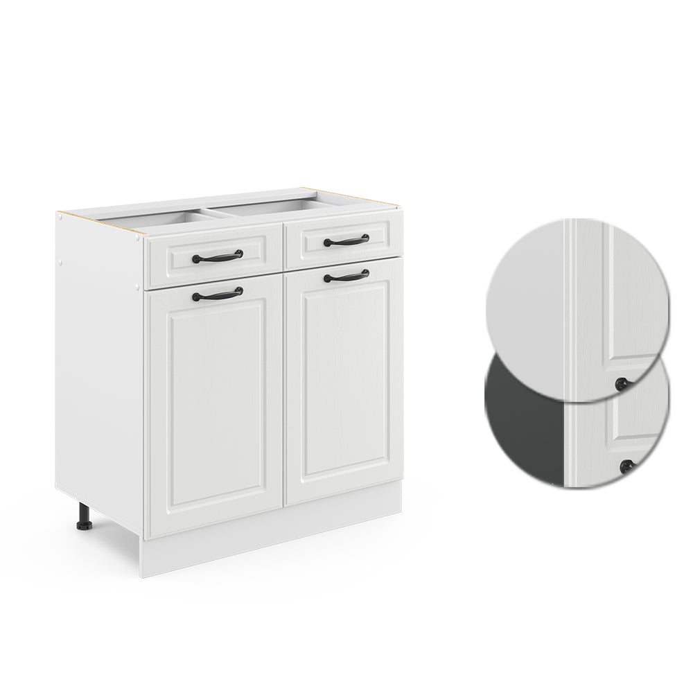 Vicco Mobiletto base per cucina Bianco casa di campagna 80 cm senza piano di lavoro