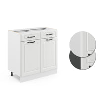 Vicco Mobiletto base per cucina Bianco casa di campagna 80 cm senza piano di lavoro
