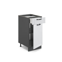 Vicco Mobiletto base per cucina Bianco casa di campagna 40 cm senza piano di lavoro