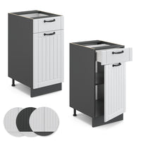 Vicco Mobiletto base per cucina Bianco casa di campagna 40 cm , PL Antracite