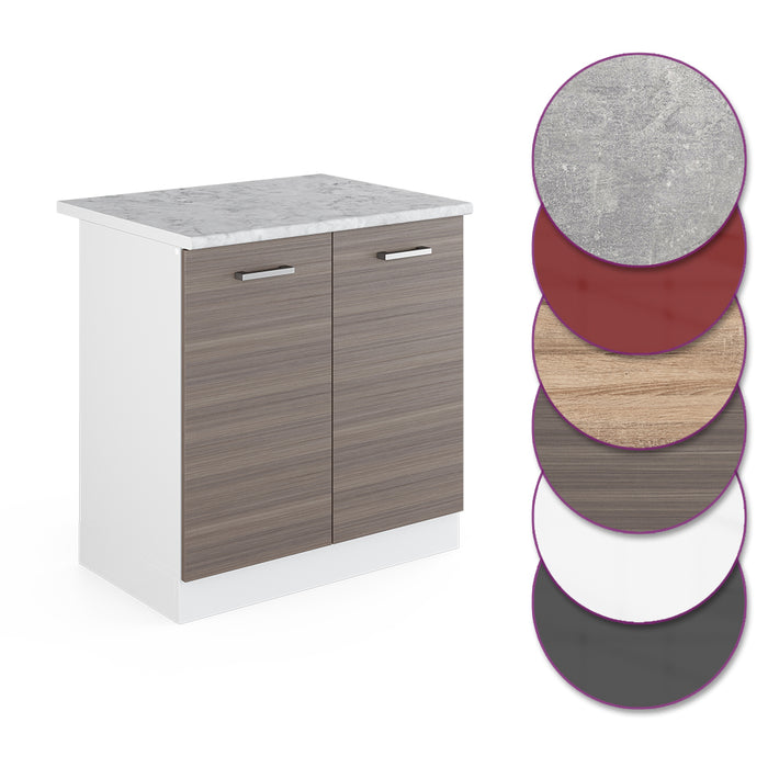 Vicco Mobile lavello cucina Grigio 80 cm , PL Marmo