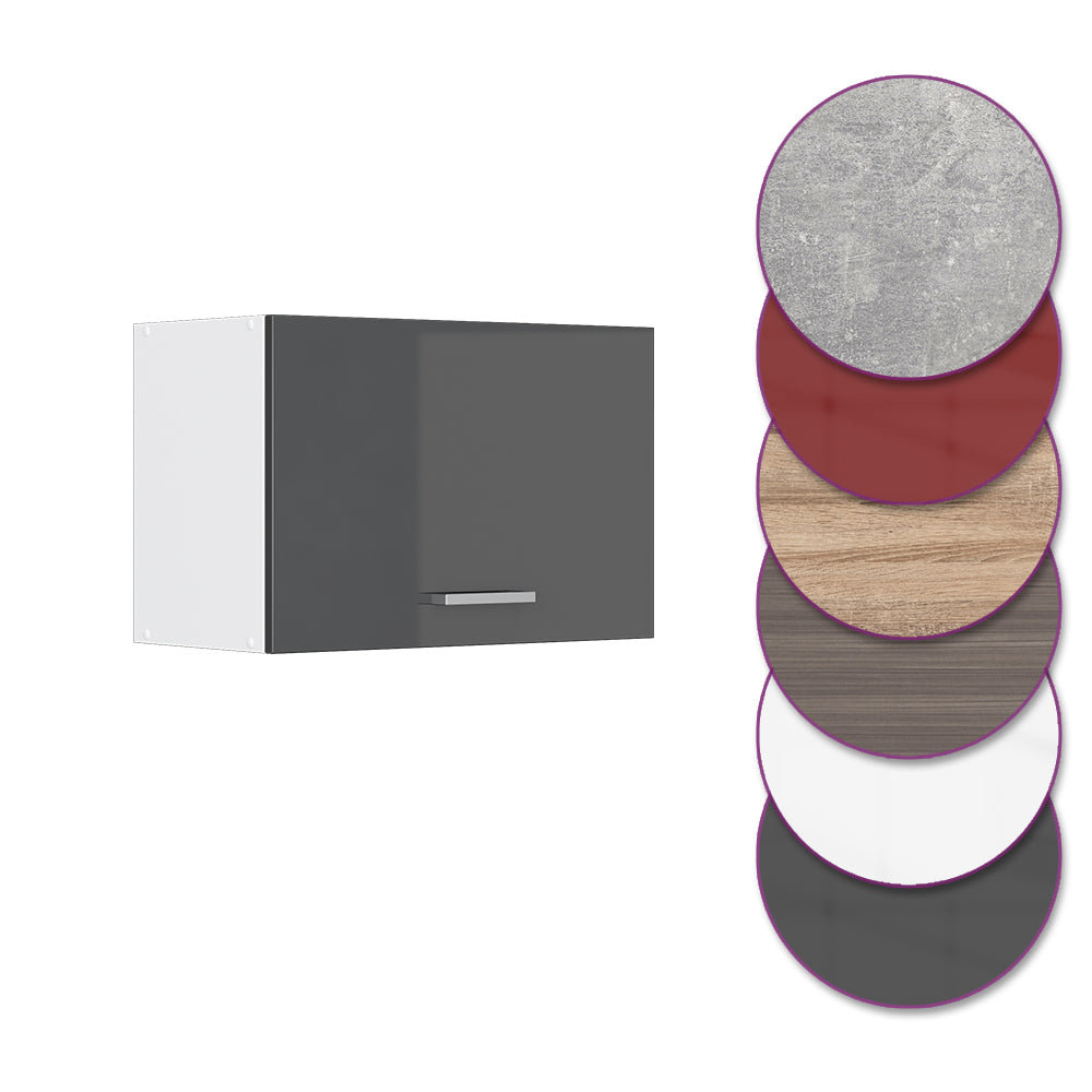 Vicco Pensile da cucina Antracite lucido 60 cm Piatto