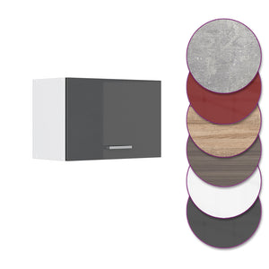 Vicco Pensile da cucina Antracite lucido 60 cm Piatto