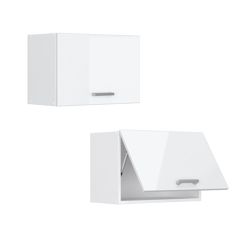 Vicco Pensile universale Bianco lucido 60 cm con porta a ribalta