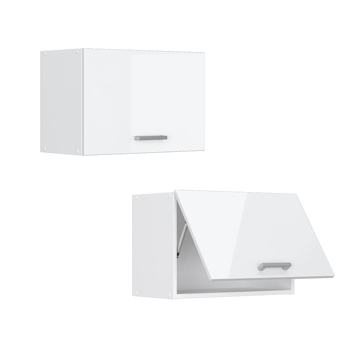 Vicco Pensile universale Bianco lucido 60 cm con porta a ribalta