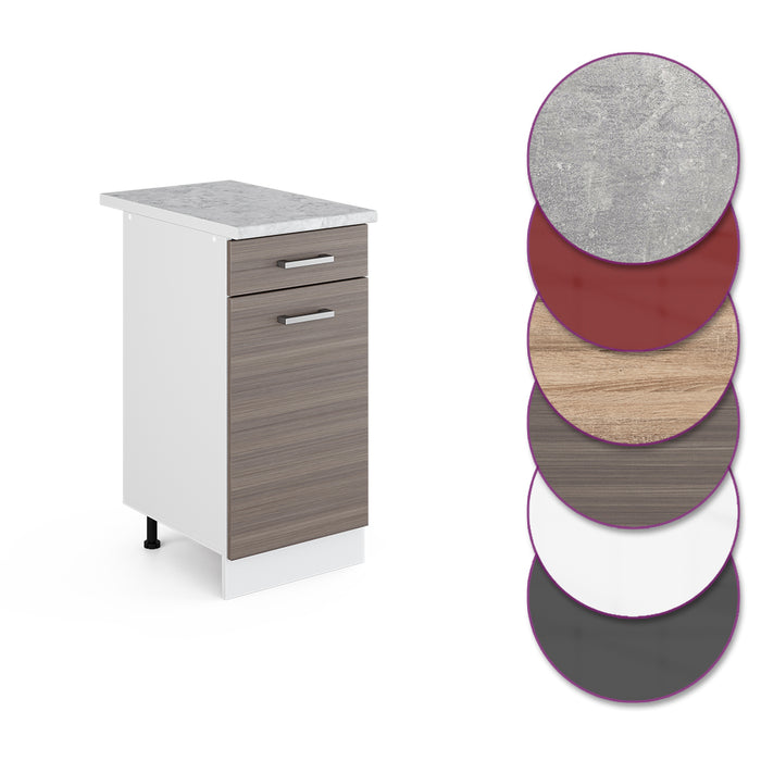 Vicco Mobiletto base per cucina Grigio 40 cm , PL Marmo