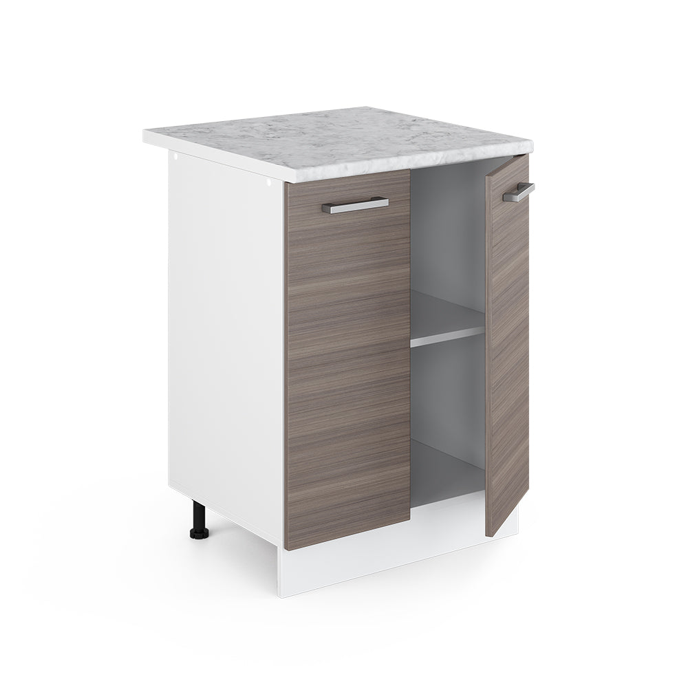 Vicco Base universale Grigio 60 cm con ante, con piano di lavoro