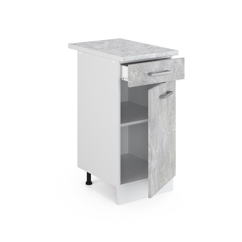 Vicco Base universale Calcestruzzo 40 cm con cassetto, con piano di lavoro