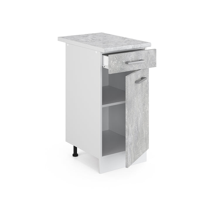 Vicco Base universale Calcestruzzo 40 cm con cassetto, con piano di lavoro