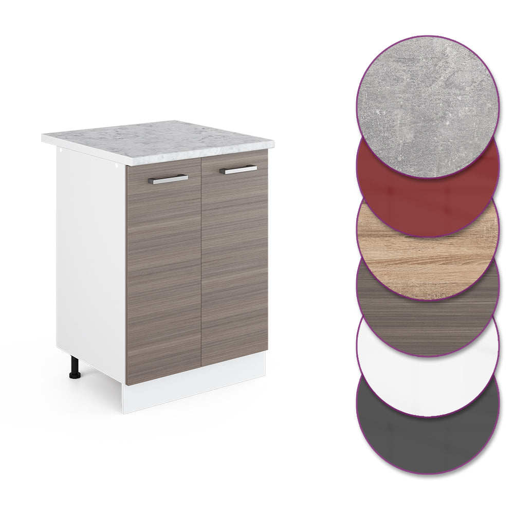 Vicco Mobiletto base cucina Grigio 60 cm , PL Marmo