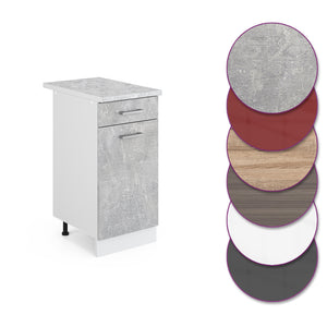 Vicco Mobiletto base per cucina Calcestruzzo 40 cm , PL Marmo