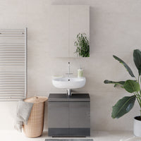 Vicco Set di mobili da bagno Antracite lucido 2 parti