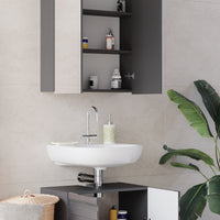 Vicco Set di mobili da bagno Antracite lucido 2 parti