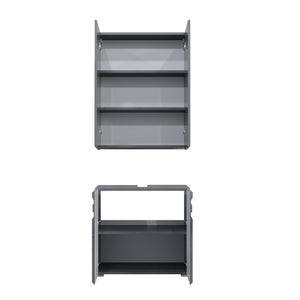Vicco Set di mobili da bagno Antracite lucido 2 parti