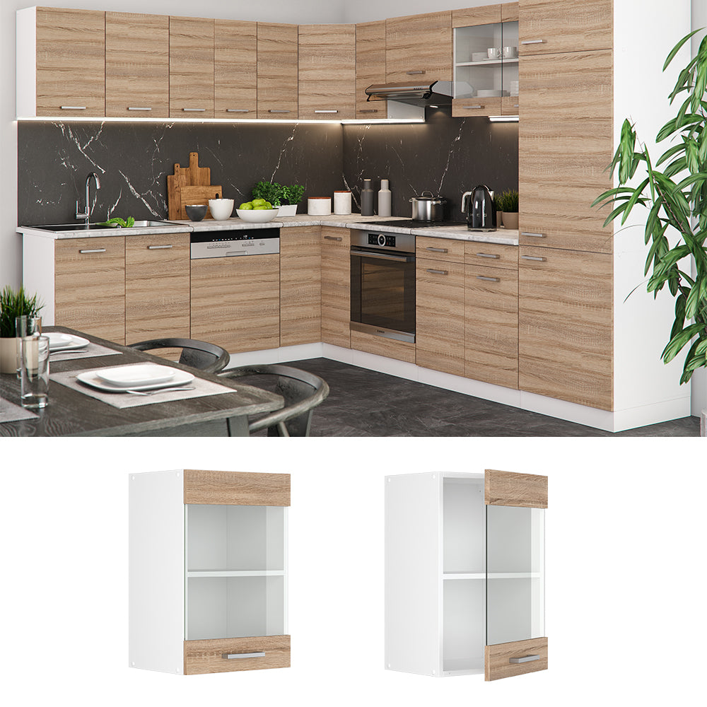 Vicco Mobile da cucina in vetro Sonoma 40 cm