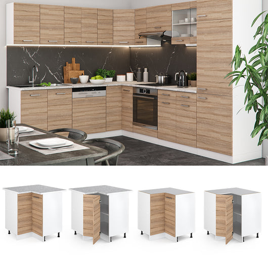 Vicco Mobile ad angolo cucina Sonoma 60 cm , PL Marmo