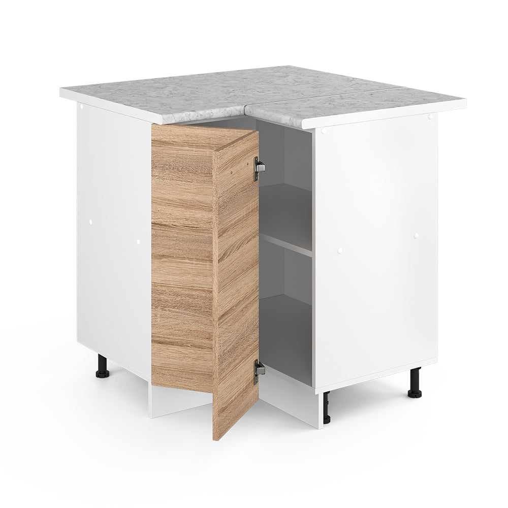 Vicco Armadio universale ad angolo Sonoma 75.6 cm con anta, con piano di lavoro
