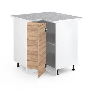 Vicco Armadio universale ad angolo Sonoma 75.6 cm con anta, con piano di lavoro