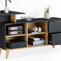 Vicco Scrivania Antracite 138 x 60 cm con cassetti, XXL