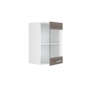 Vicco Mobile da cucina in vetro Grigio 40 cm