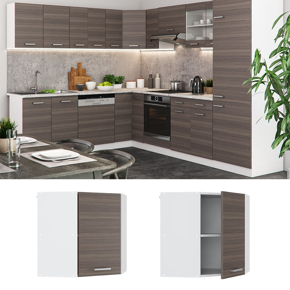 Vicco Mobile angolare da cucina Grigio 57 cm