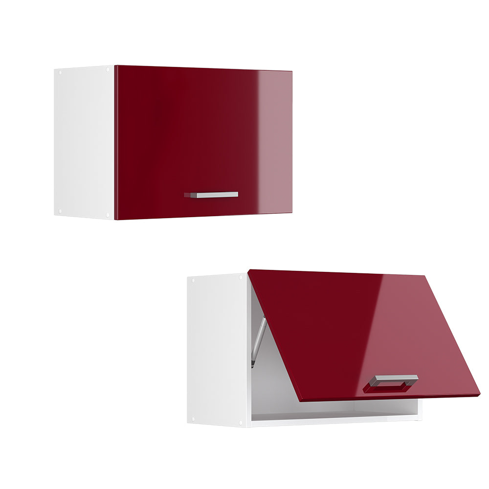 Vicco Pensile universale Rosso bordeaux lucido 60 cm con porta a ribalta