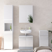 Vicco Set mobili bagno Bianco lucido 4 parti