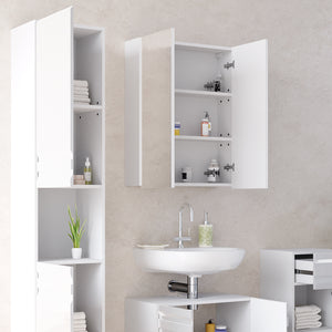 Vicco Set mobili bagno Bianco lucido 4 parti