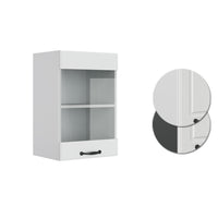 Vicco Mobile da cucina in vetro Bianco casa di campagna 40 cm