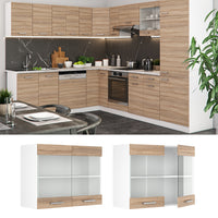 Vicco Mobile da cucina in vetro Sonoma 80 cm