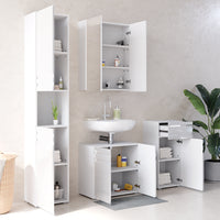 Vicco Set mobili bagno Bianco lucido 4 parti