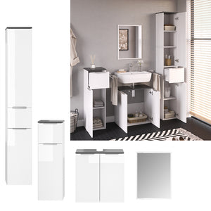 Vicco Set mobili bagno Bianco 4 parti