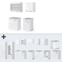 Vicco Cucina monoblocco Bianco lucido/bianco 140 cm , PL Antracite