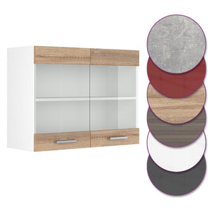 Vicco Mobile da cucina in vetro Sonoma 80 cm