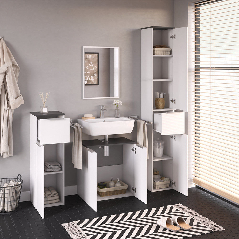 Vicco Set mobili bagno Bianco 4 parti