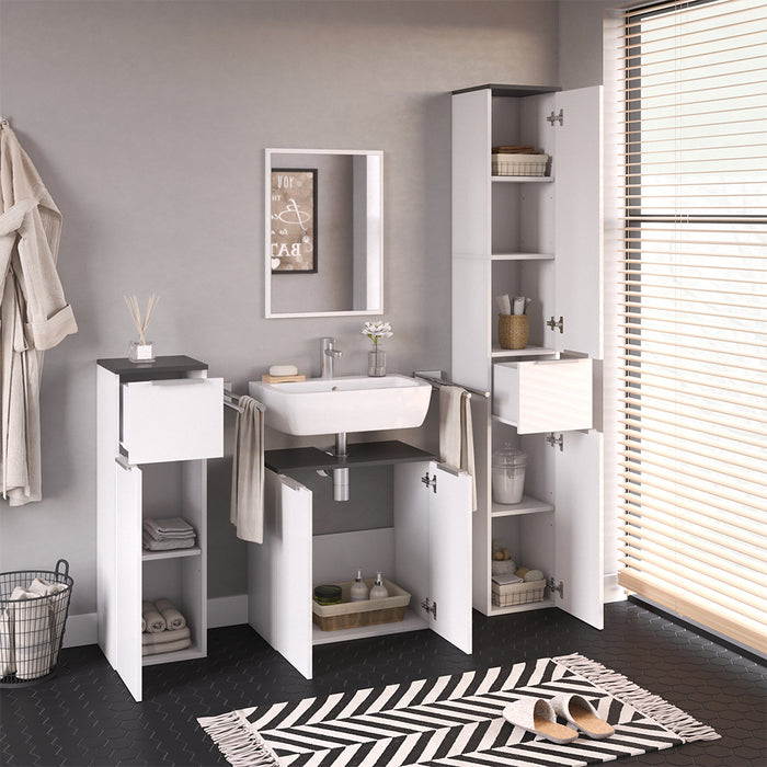 Vicco Set mobili bagno Bianco 4 parti