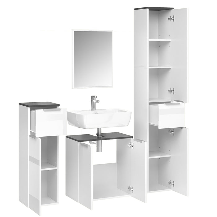 Vicco Set mobili bagno Bianco 4 parti