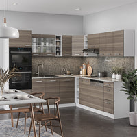 Vicco Cucina angolare completa Grigio prezioso/bianco 237 x 247 cm , PL Antracite